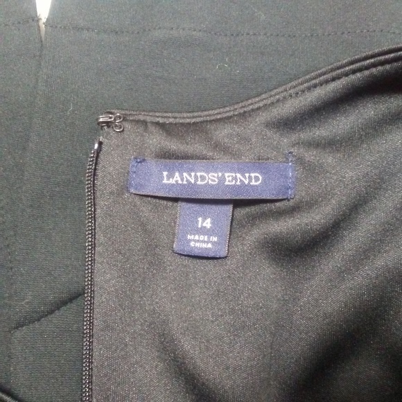 Lands' End Black Scoop Keyhole Bodycon Sheath - Picture 7 of 8